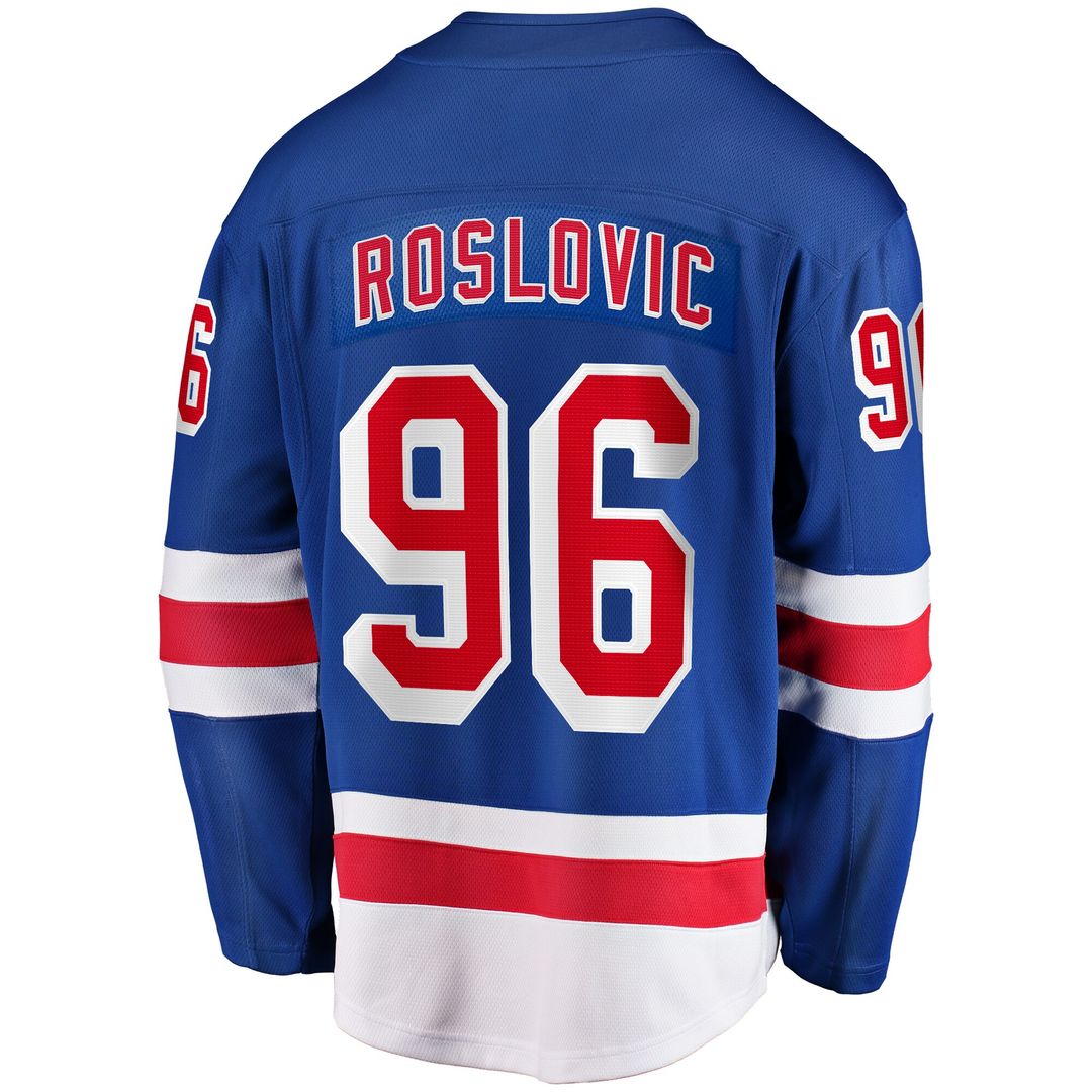 Jack Roslovic New York Rangers Fanatics Home Premier?Breakaway Player Jersey - Blue