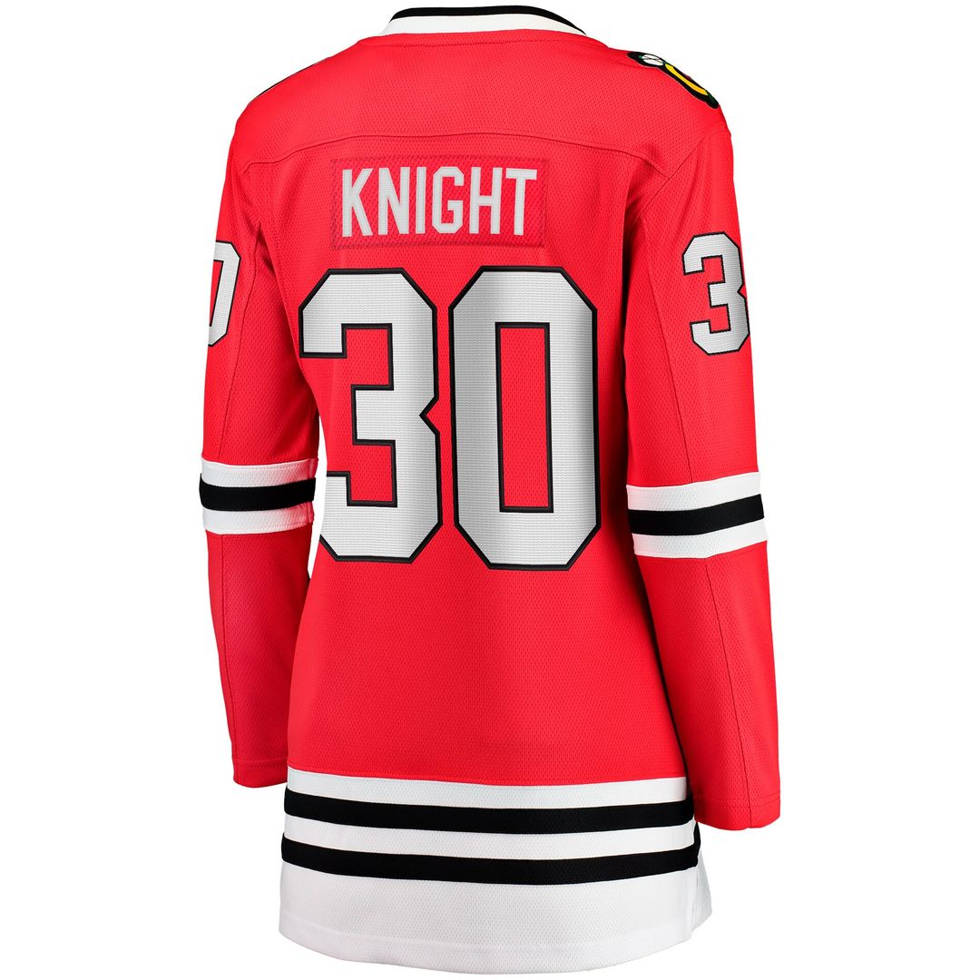 Spencer Knight Chicago Blackhawks Fanatics Women's Home Breakaway Player Jersey - Red