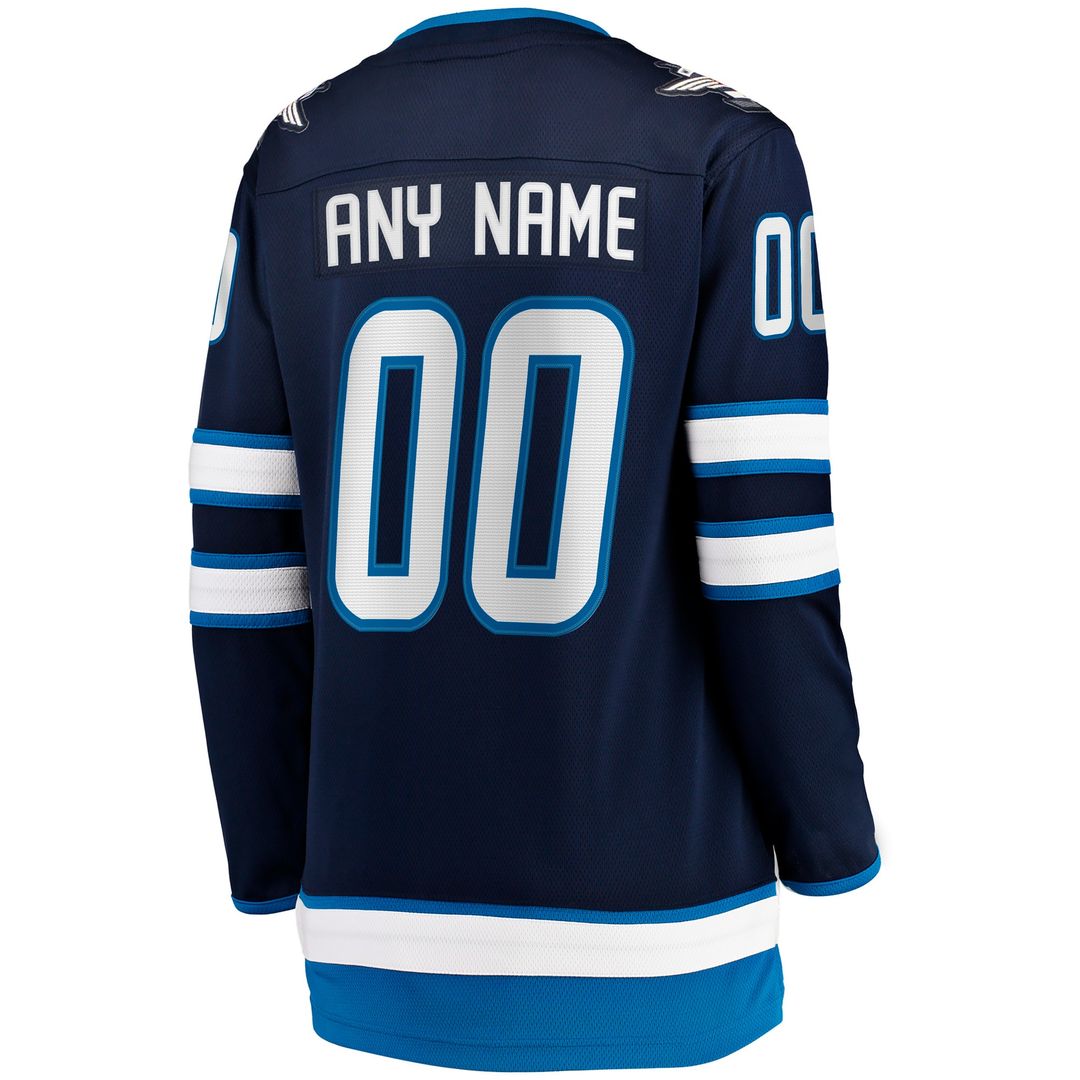 Winnipeg Jets Fanatics Women's Home Breakaway Custom Jersey - Blue