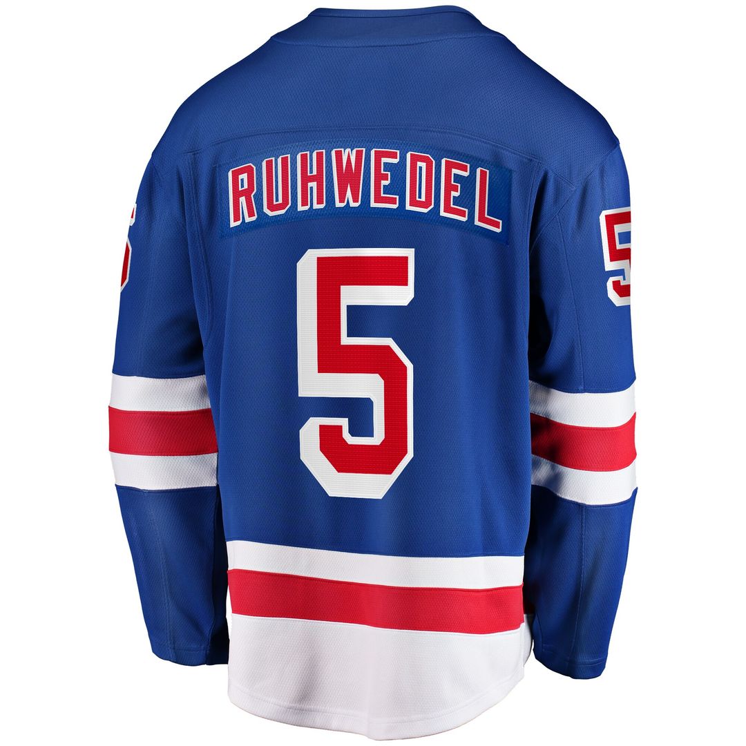 Chad Ruhwedel New York Rangers Fanatics Home Premier?Breakaway Player Jersey - Blue