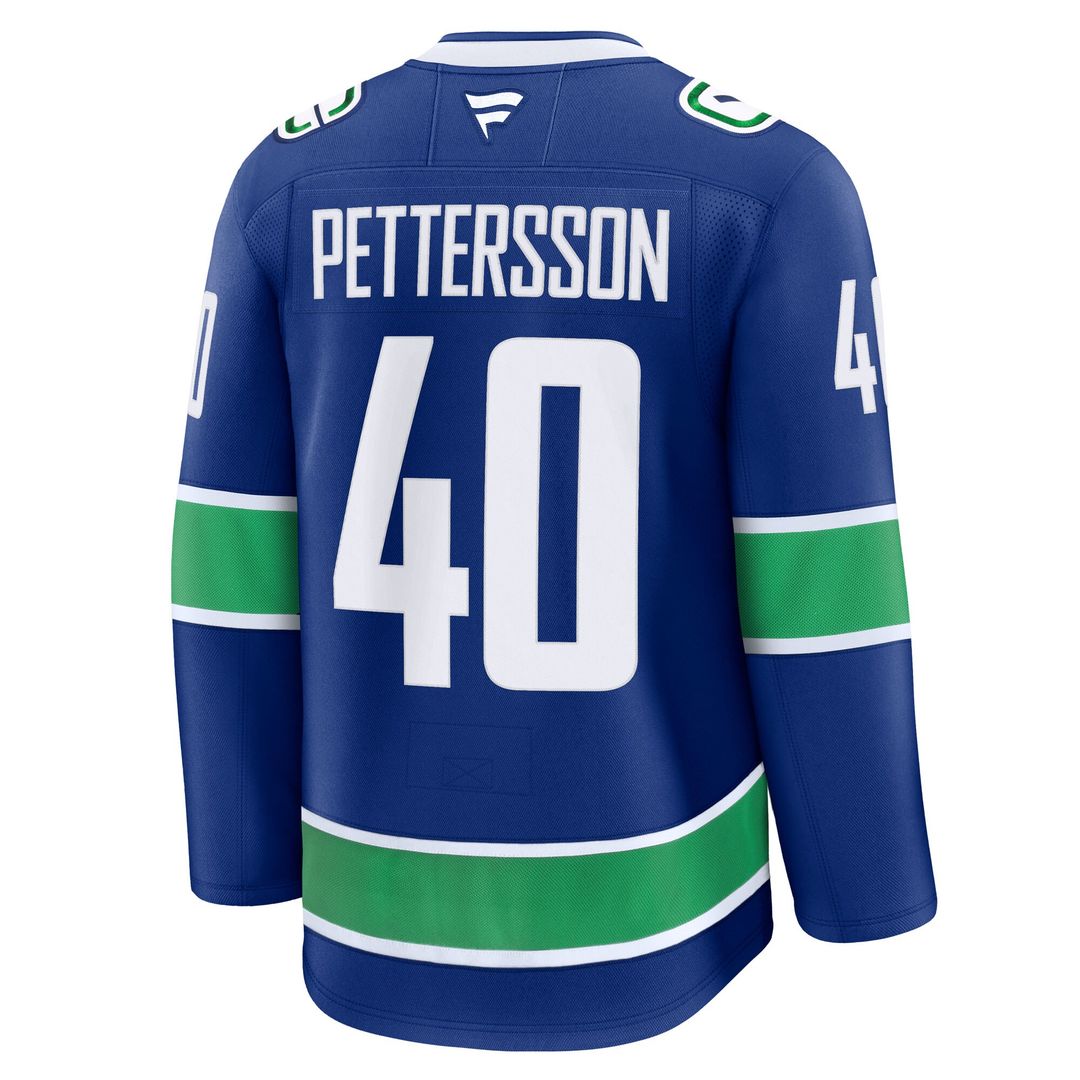 Elias Pettersson Vancouver Canucks Fanatics Home Premium Jersey - Blue