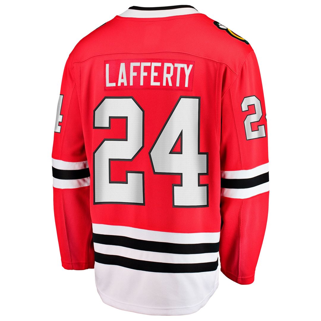 Sam Lafferty Chicago Blackhawks Fanatics Home Breakaway Jersey - Red