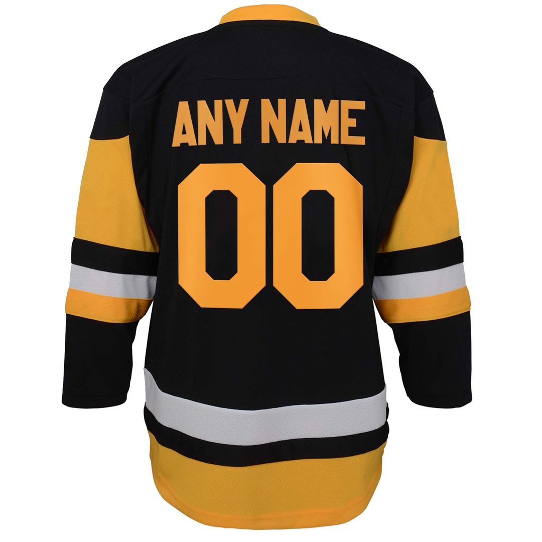 Pittsburgh Penguins Youth Home Replica Custom Jersey - Black