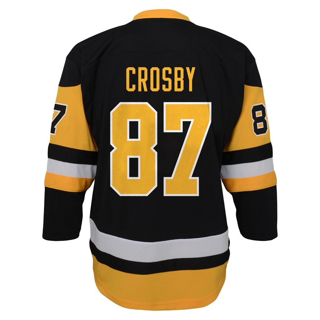 Sidney Crosby Pittsburgh Penguins Youth Captain Patch Home Player Replica Jersey - Black