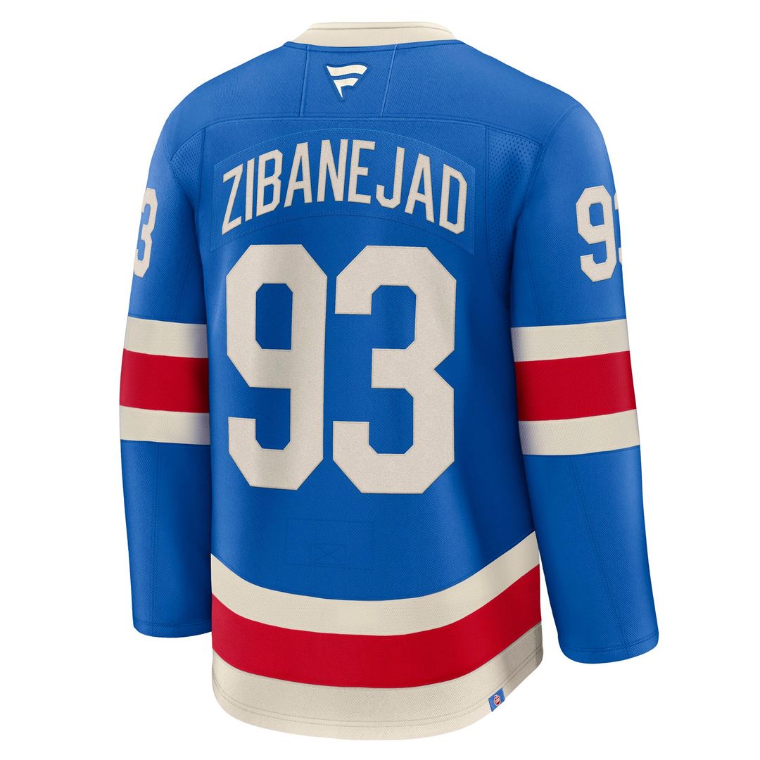 Mika Zibanejad New York Rangers Fanatics Centennial Premium Jersey - Blue