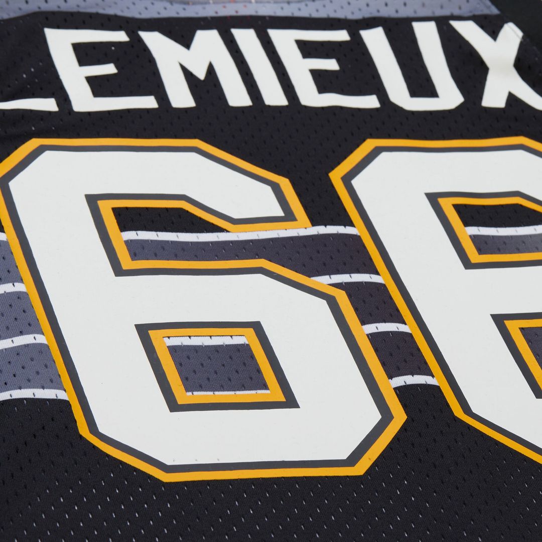 Mario Lemieux Pittsburgh Penguins Mitchell & Ness Unisex Maxxed Out Fashion Basketball Jersey - Black