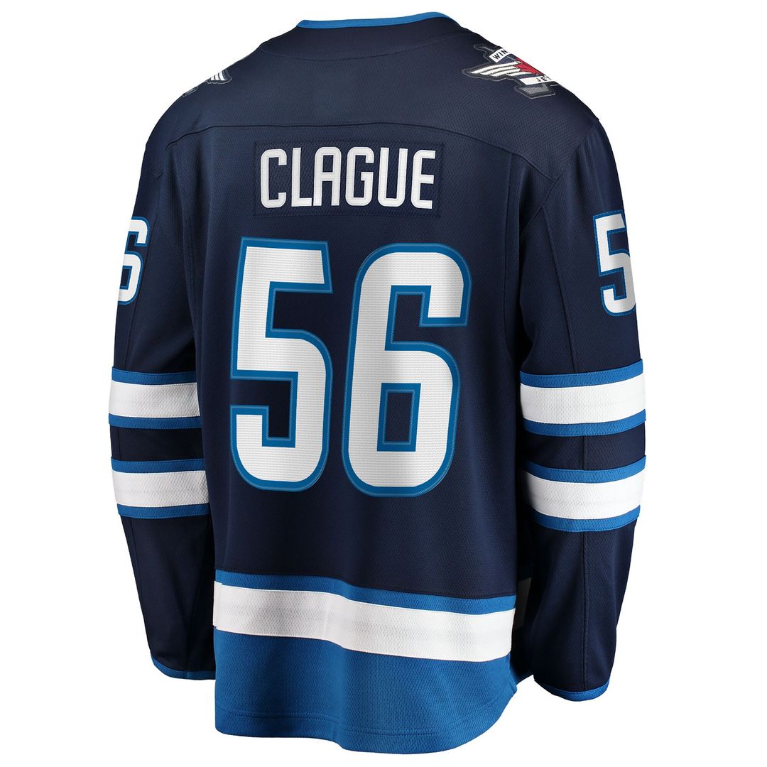 Kale Clague Winnipeg Jets Fanatics Home Breakaway Jersey - Navy