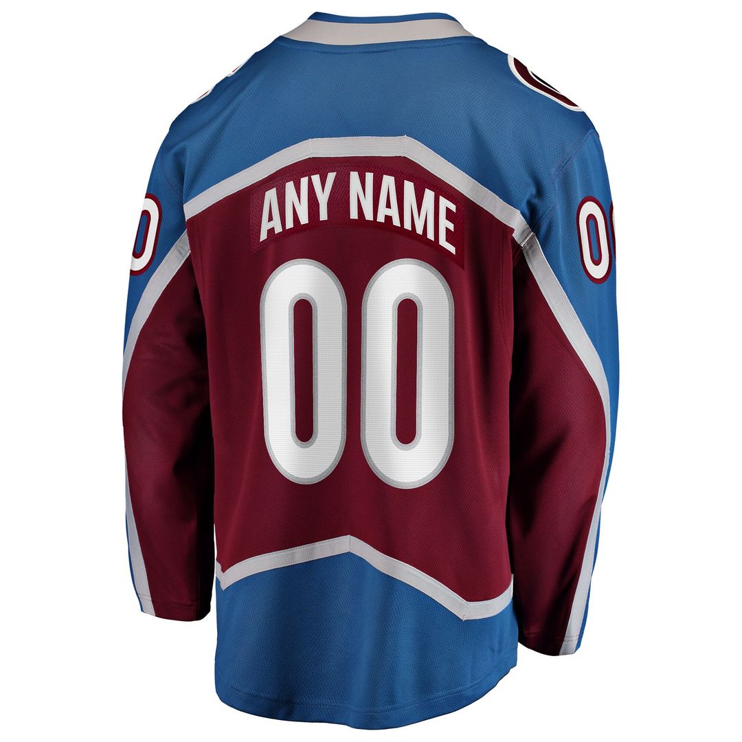 Colorado Avalanche Fanatics Home Breakaway Custom Jersey - Maroon