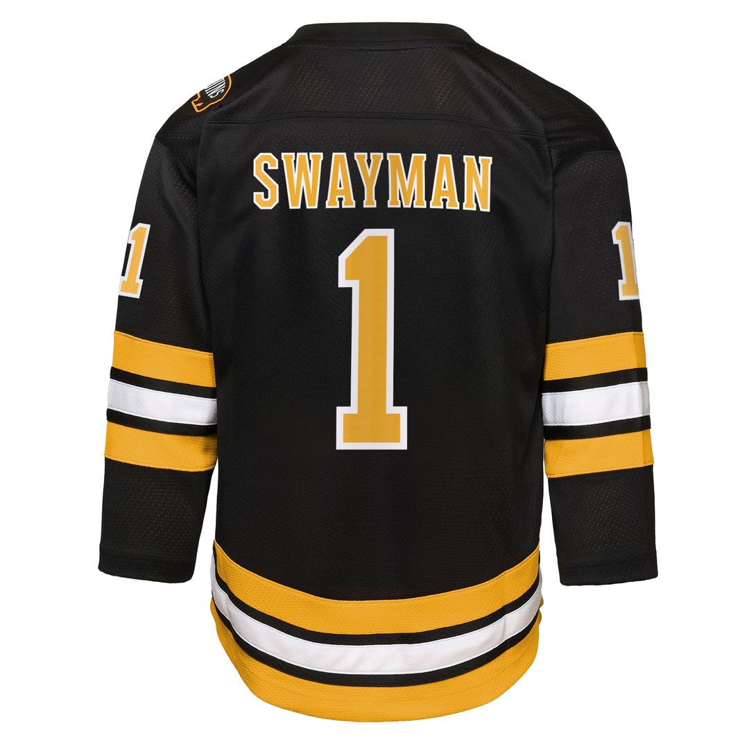 Jeremy Swayman Boston Bruins Outerstuff Youth Home Replica Jersey - Black