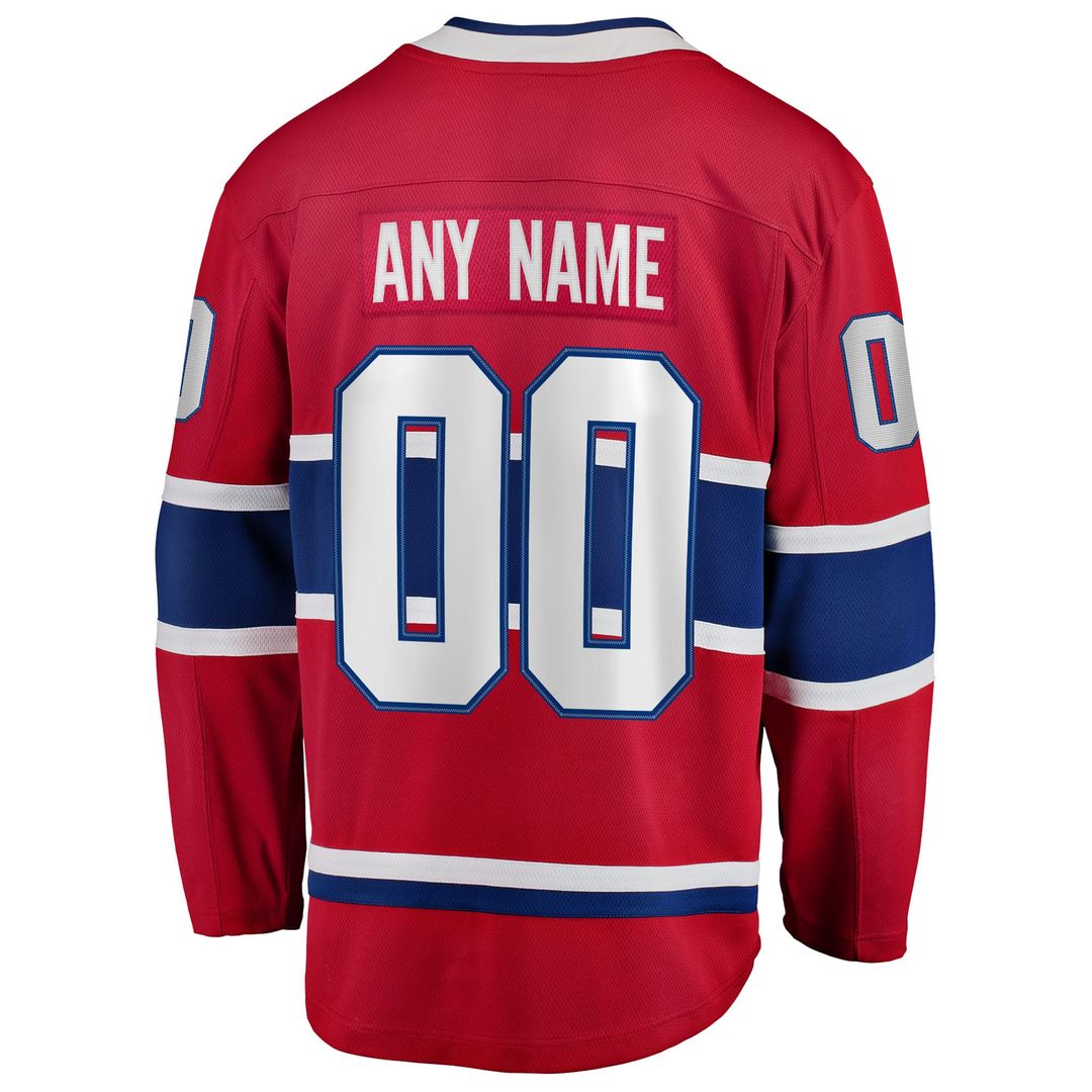 Montreal Canadiens Fanatics Home Breakaway Custom Jersey - Red
