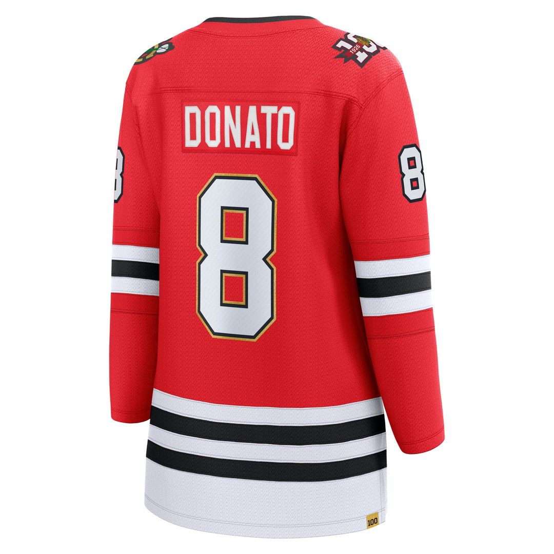 Ryan Donato Chicago Blackhawks Fanatics Women's Centennial Breakaway Player Jersey - Red