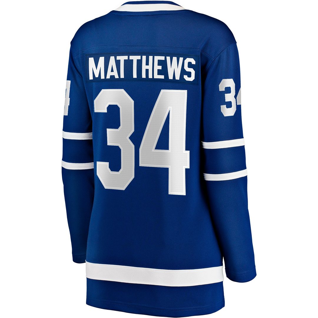 Auston Matthews Toronto Maple Leafs Fanatics Women's Captain Patch Home Breakaway Player Jersey - Blue