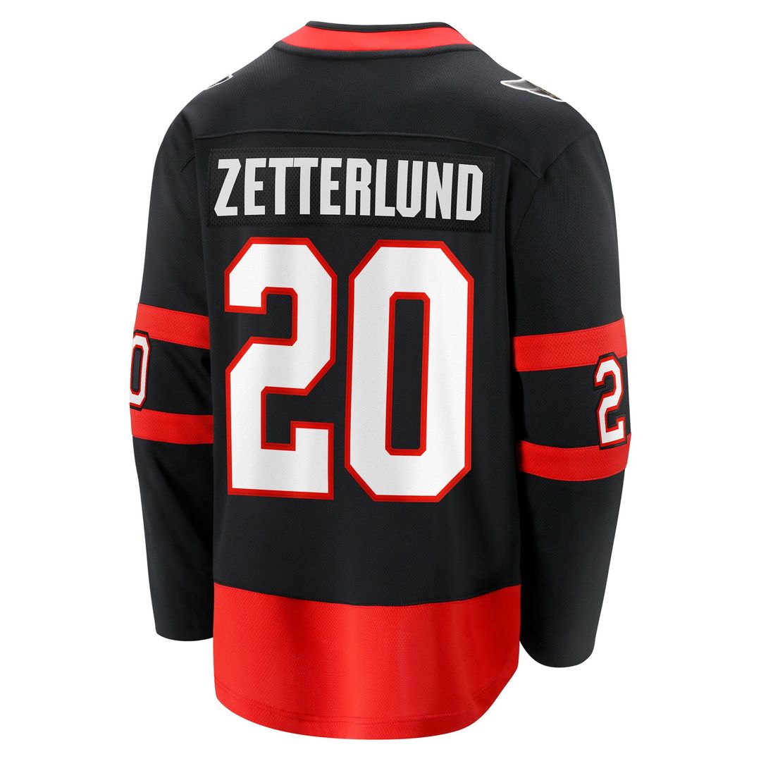 Fabian Zetterlund Ottawa Senators Fanatics Home Breakaway Jersey - Black