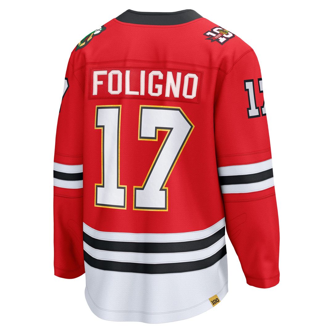 Nick Foligno Chicago Blackhawks Fanatics Centennial Breakaway Player Jersey - Red