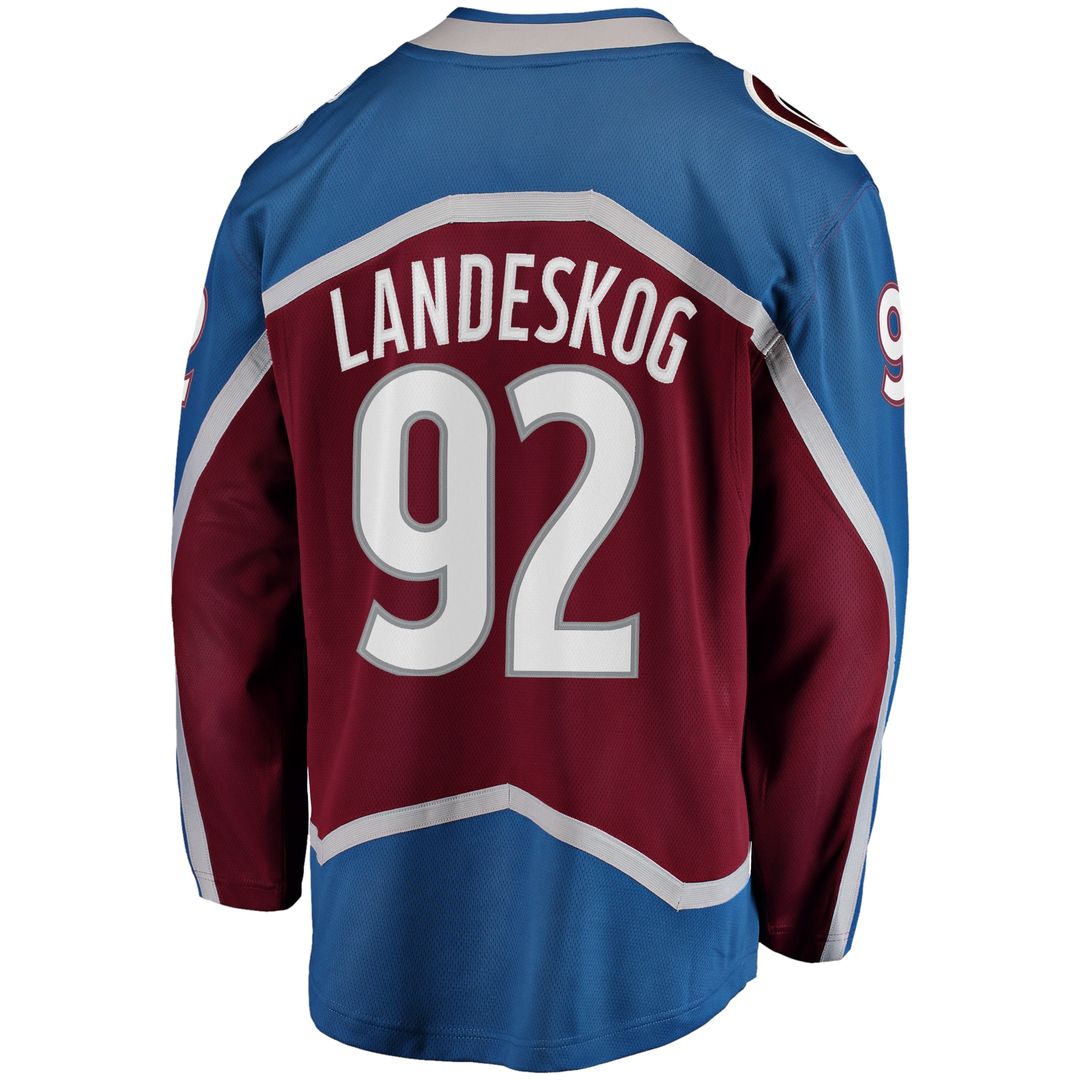 Gabriel Landeskog Colorado Avalanche Fanatics Captain Patch Home Breakaway Jersey - Burgundy