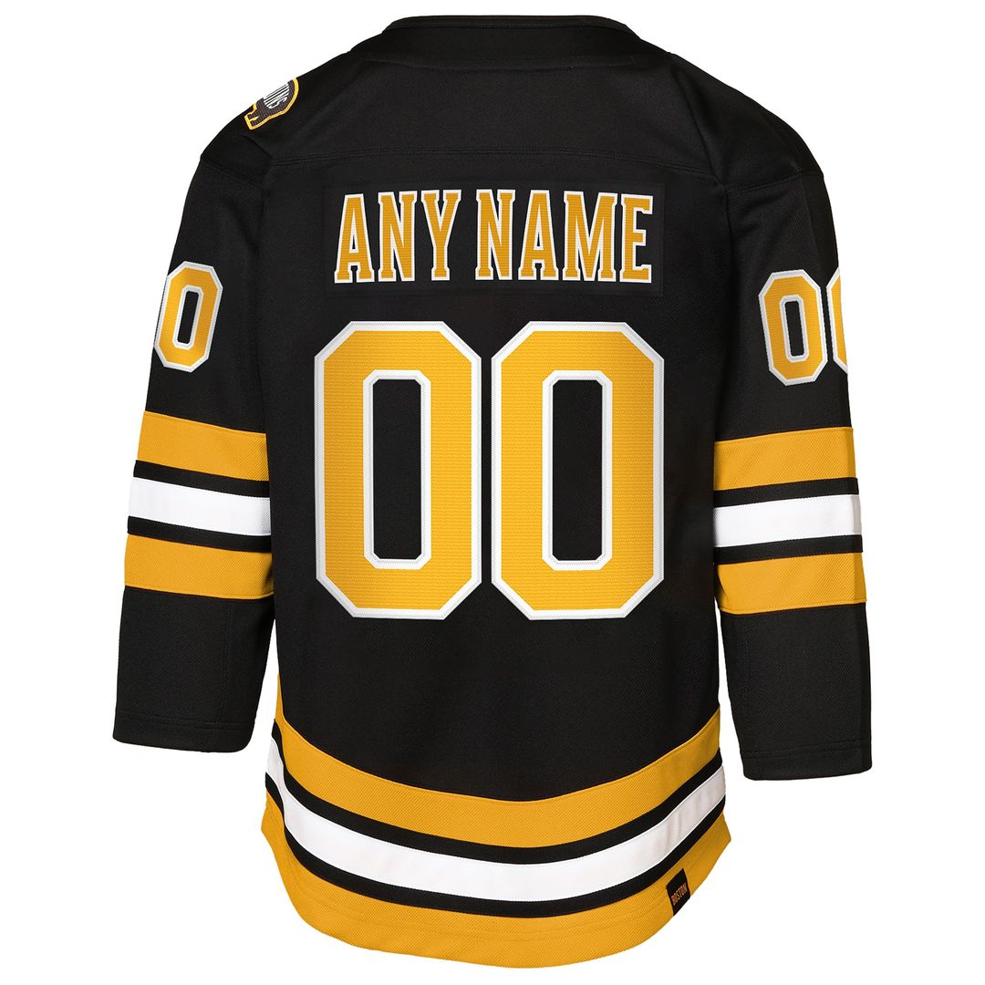 Boston Bruins Youth Home Custom Premier Jersey - Black