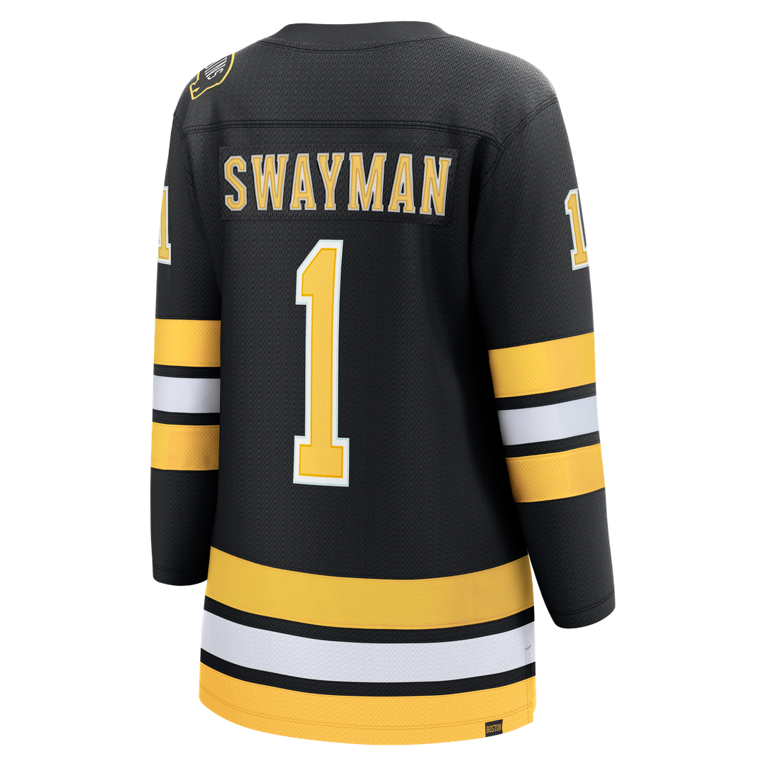 Jeremy Swayman Boston Bruins Fanatics Women's Home Breakaway Jersey - Black