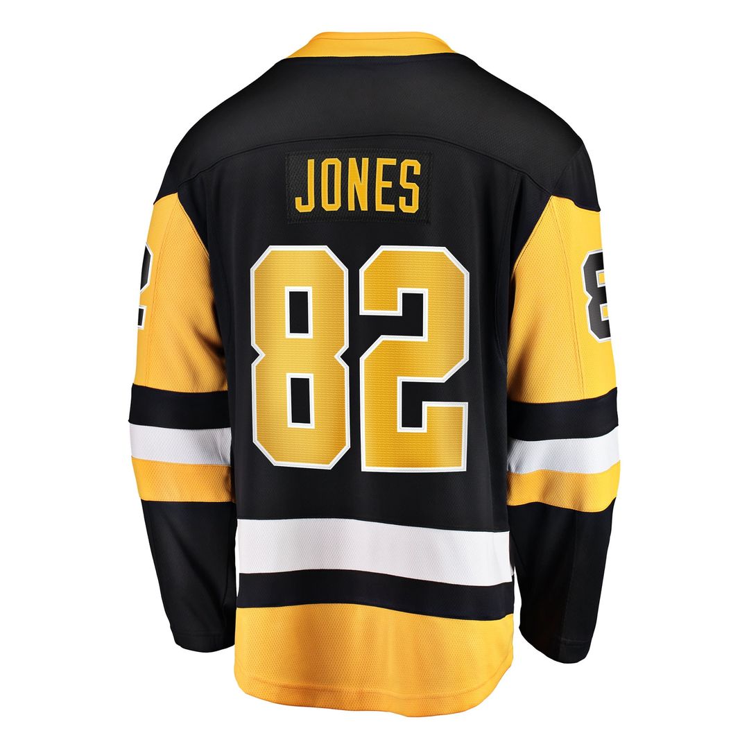 Caleb Jones Pittsburgh Penguins Fanatics Home Breakaway Jersey - Black