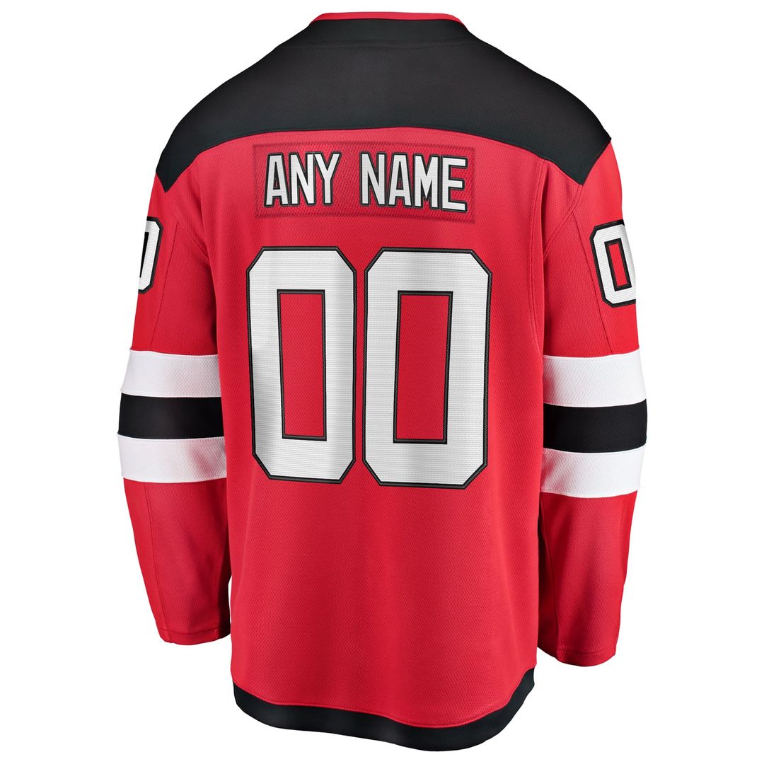 New Jersey Devils Fanatics Home Breakaway Custom Jersey - Red