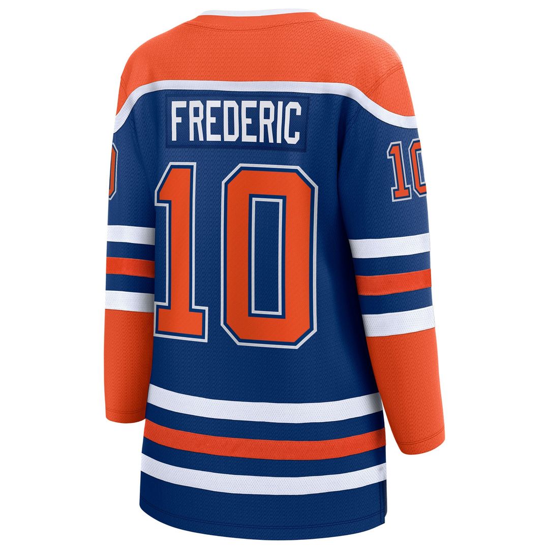 Trent Frederic Edmonton Oilers Fanatics Women's Home Breakaway Jersey - Royal