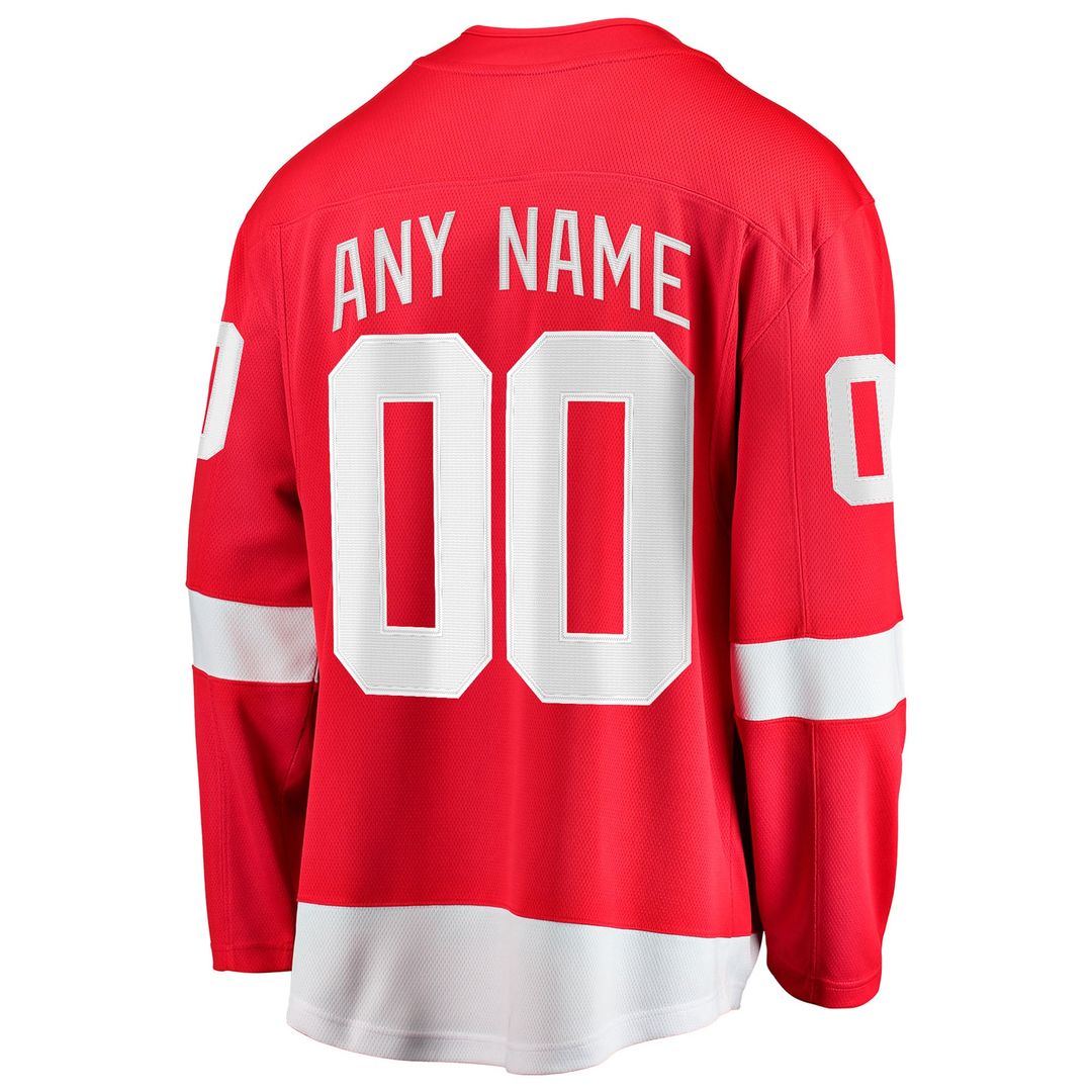 Detroit Red Wings Fanatics Home Breakaway Custom Jersey - Red
