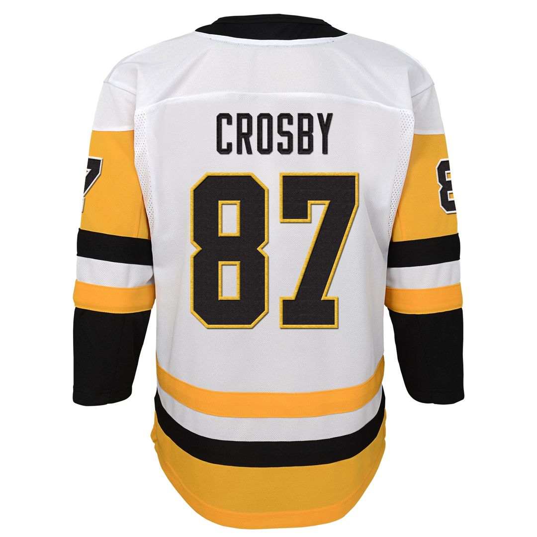 Sidney Crosby Pittsburgh Penguins Outerstuff Youth Away Captain's Patch Jersey - White