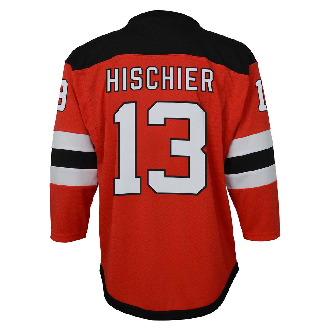 Nico Hischier New Jersey Devils Youth Captain Patch Home Player Replica Jersey - Red