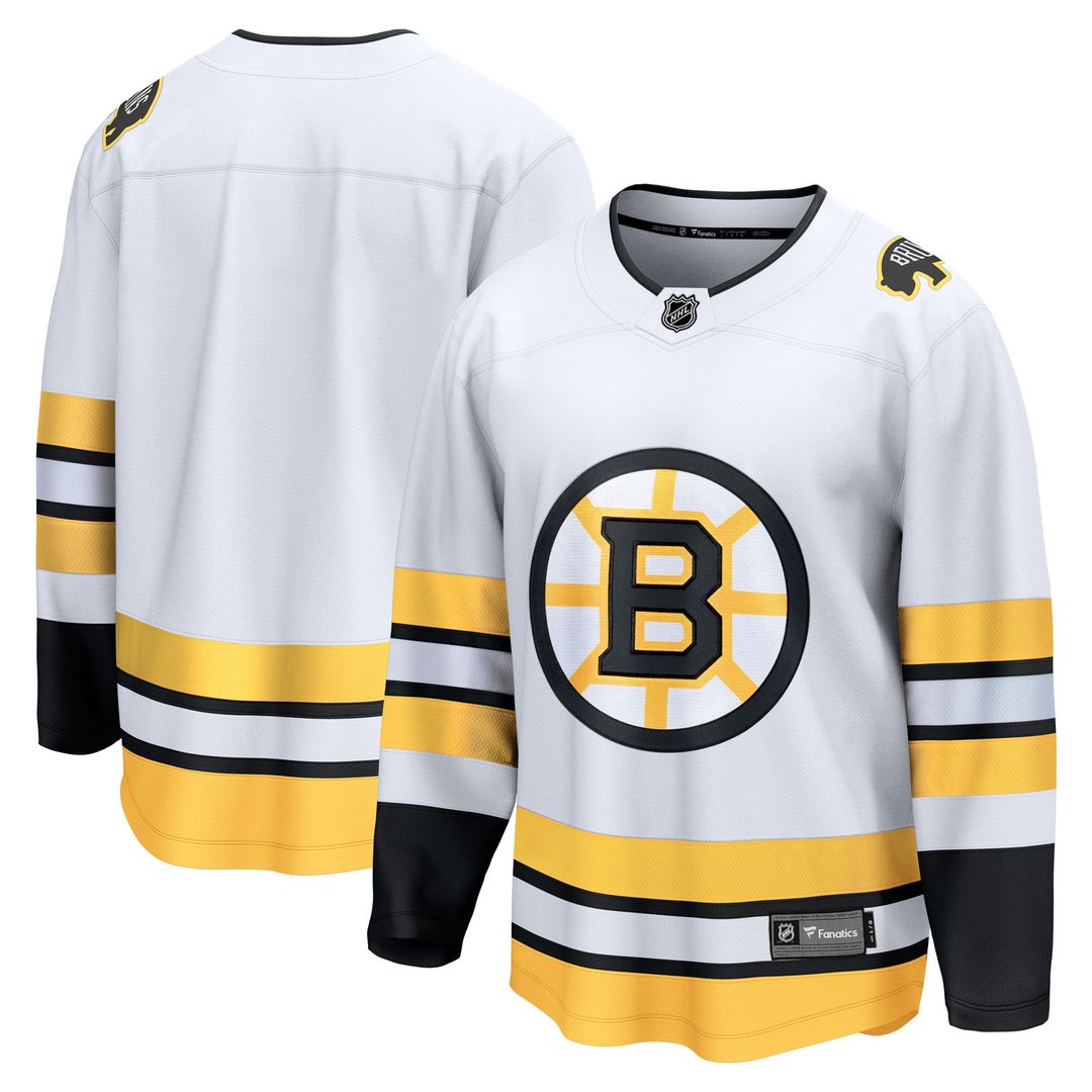 Boston Bruins Fanatics Away Breakaway Jersey - White