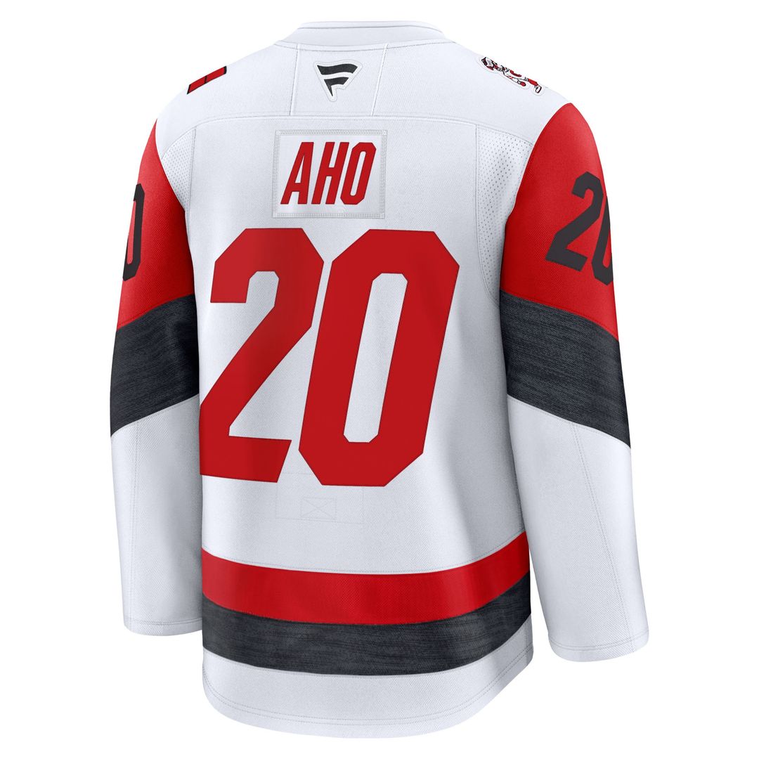 Sebastian Aho Carolina Hurricanes Fanatics Away Premium Jersey - White