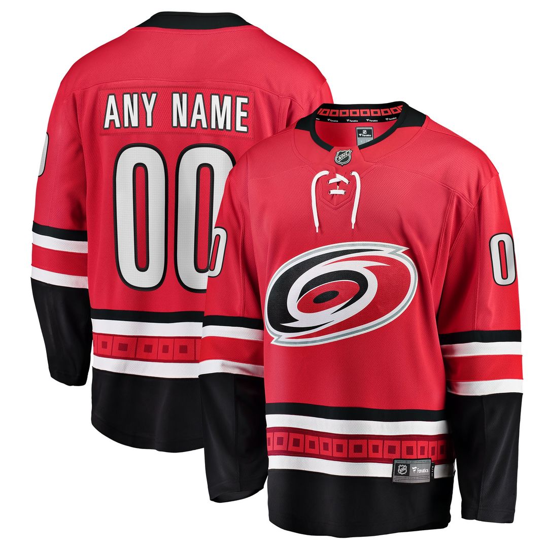 Carolina Hurricanes Fanatics Home Breakaway Custom Jersey - Black