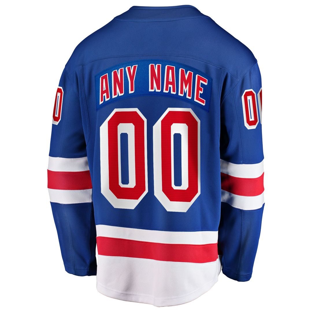 New York Rangers Fanatics Home Breakaway Custom Jersey - Blue