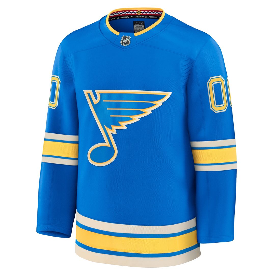 St. Louis Blues Fanatics Alternate Premium Custom Jersey - Blue