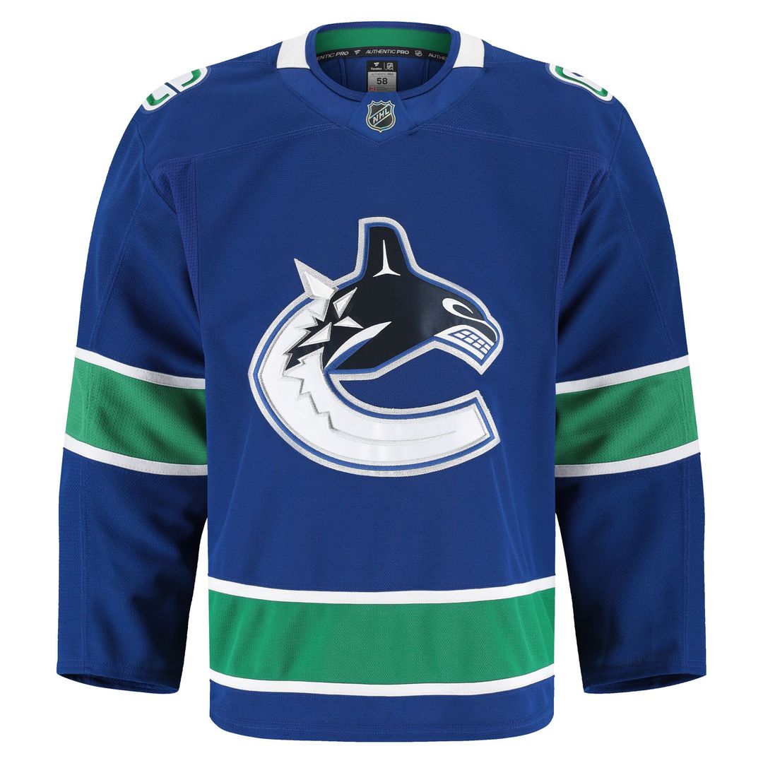 Vancouver Canucks Fanatics Home Authentic Pro Jersey - Blue