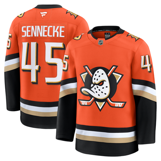 Beckett Sennecke Anaheim Ducks Fanatics Home Premium Jersey - Orange