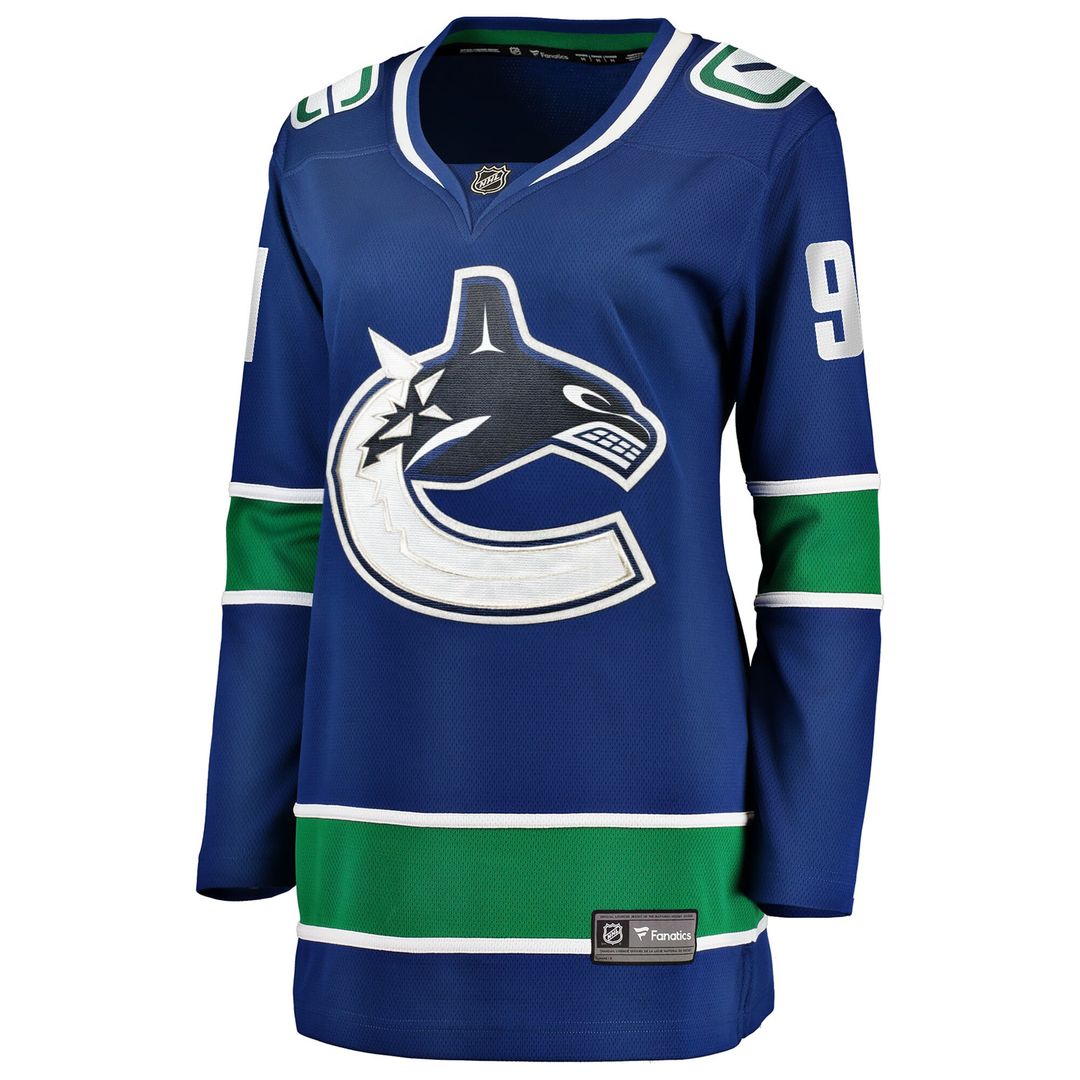 Evander Kane Vancouver Canucks Fanatics Women's Home Breakaway Player Jersey - Blue