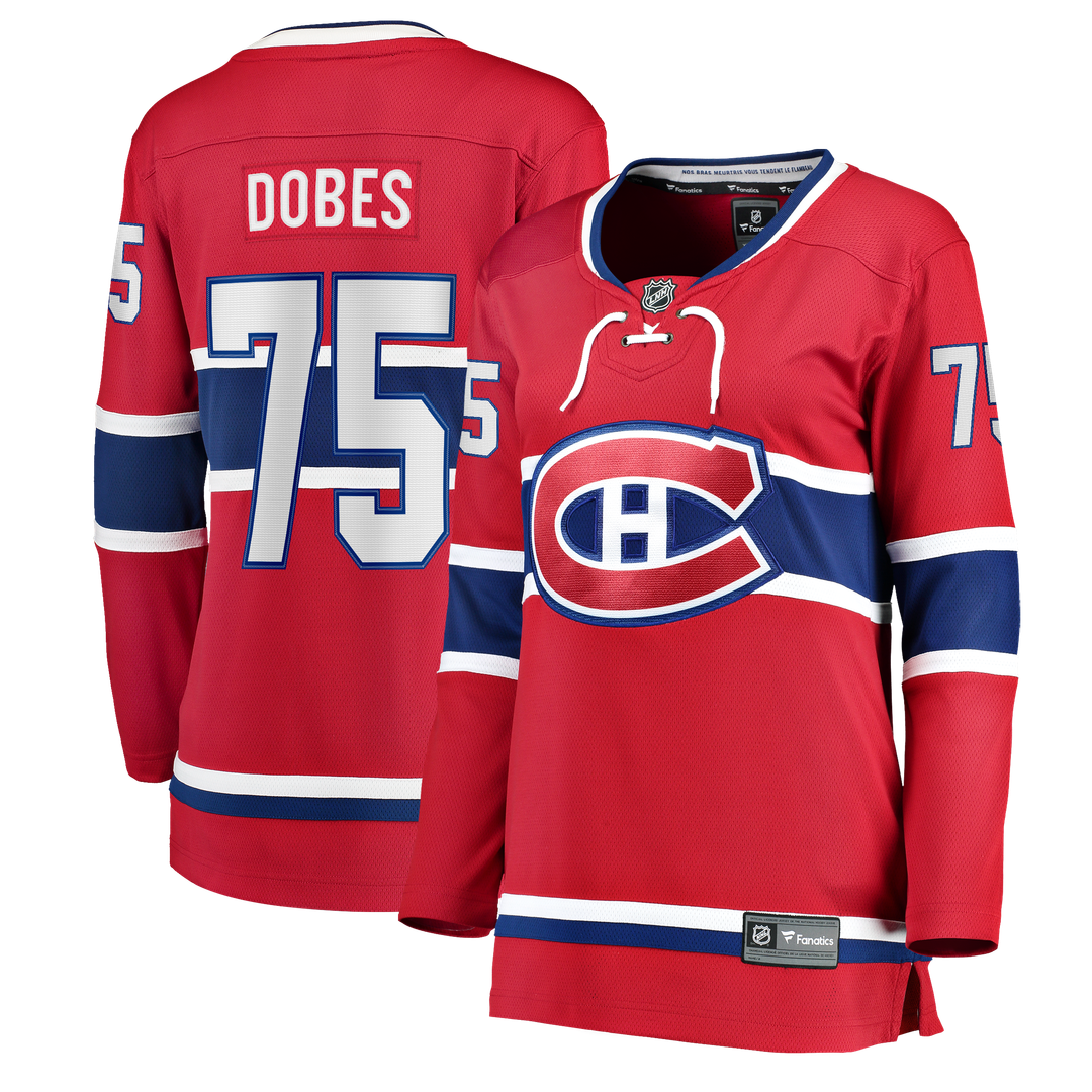 Jakub Dobes Montreal Canadiens Fanatics Women's Home Breakaway Jersey - Red