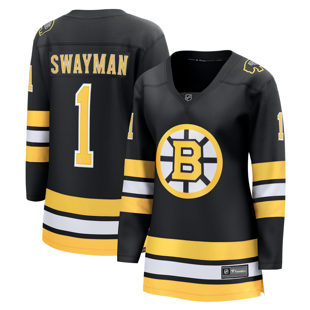 Jeremy Swayman Boston Bruins Fanatics Women's Home Breakaway Jersey - Black