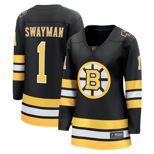 Jeremy Swayman Boston Bruins Fanatics Women's Home Breakaway Jersey - Black