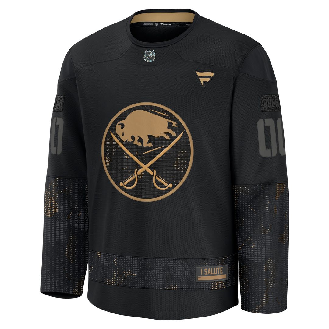 Buffalo Sabres Fanatics 2024 Military Appreciation Custom Practice Jersey - Black