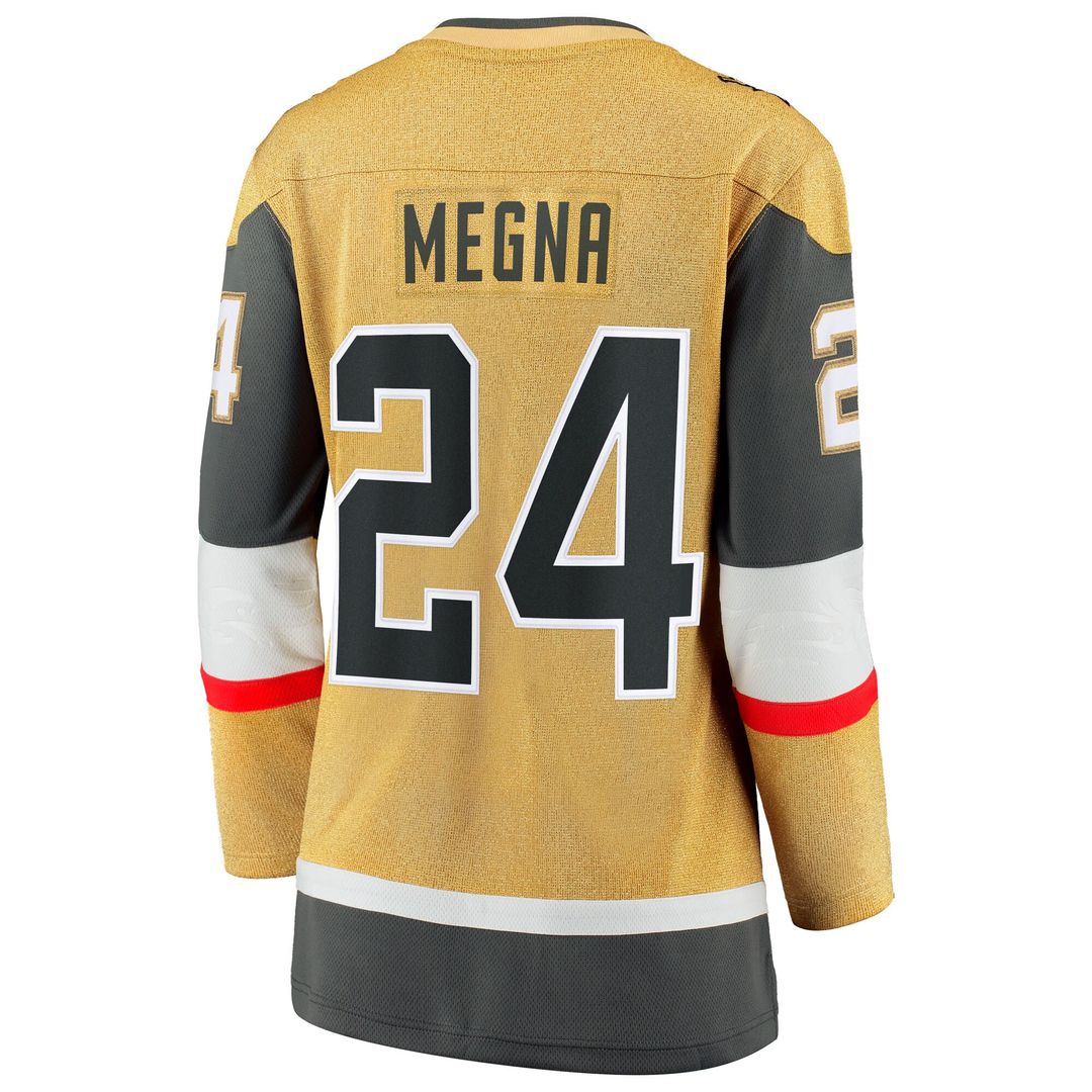 Jaycob Megna Vegas Golden Knights Fanatics Women's Home Breakaway Jersey - Gold