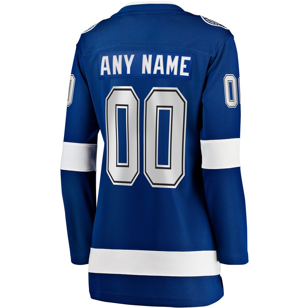 Tampa Bay Lightning Fanatics Women's Home Breakaway Custom Jersey - Blue