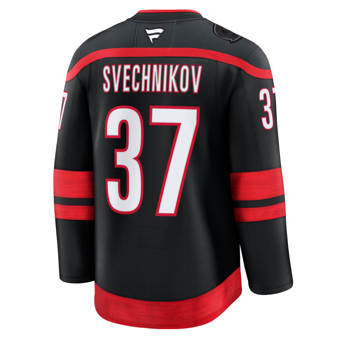 Andrei Svechnikov Carolina Hurricanes Fanatics 2026 Stanley Cup Champions Home Premium Patch Jersey - Black