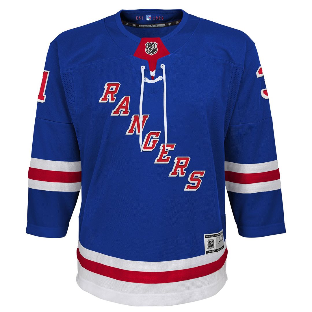 Igor Shesterkin New York Rangers Youth Home Premier Player Jersey - Blue