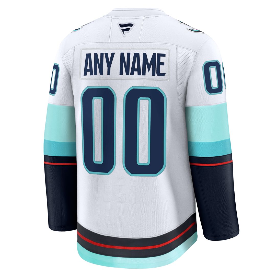 Seattle Kraken Fanatics Away Premium Custom Jersey - White