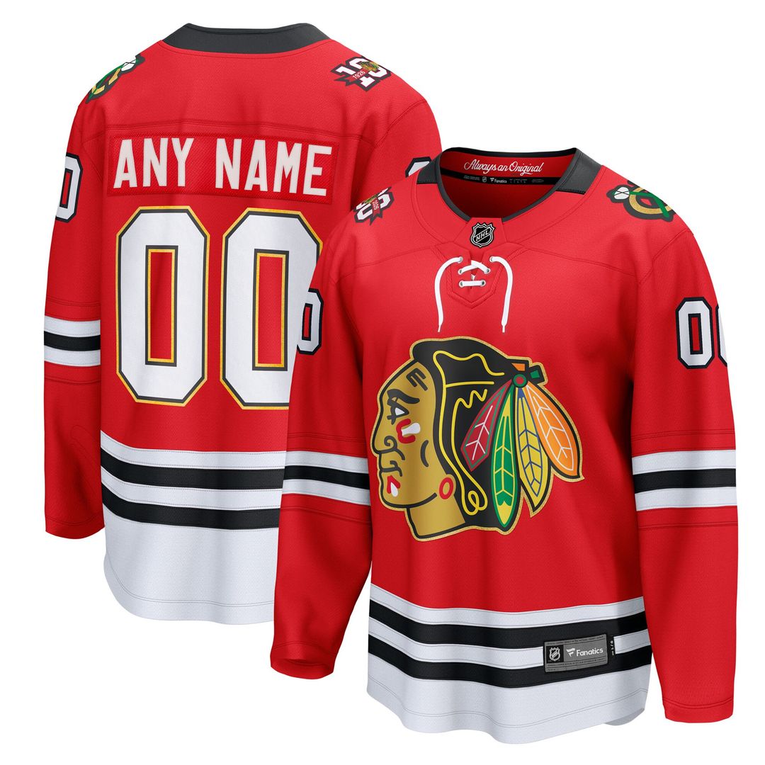 Chicago Blackhawks Fanatics Centennial Breakaway Custom Jersey - Red