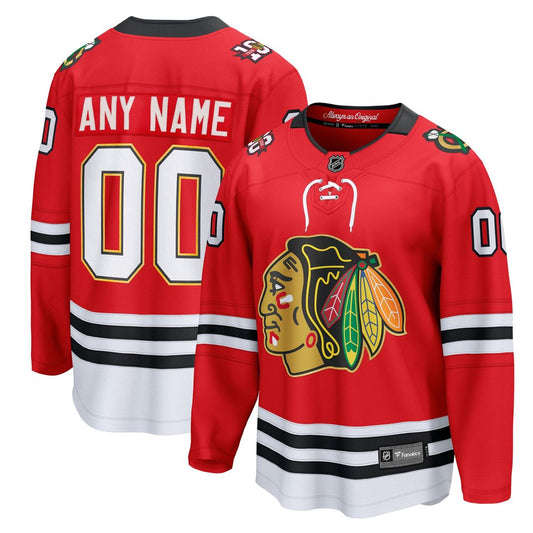 Chicago Blackhawks Fanatics Centennial Breakaway Custom Jersey - Red