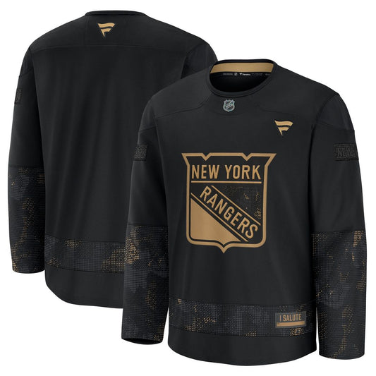 New York Rangers Fanatics 2024 Military Appreciation Practice Jersey - Black