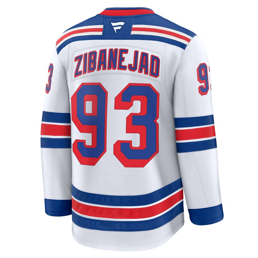 Mika Zibanejad New York Rangers Fanatics Away Premium Jersey - White