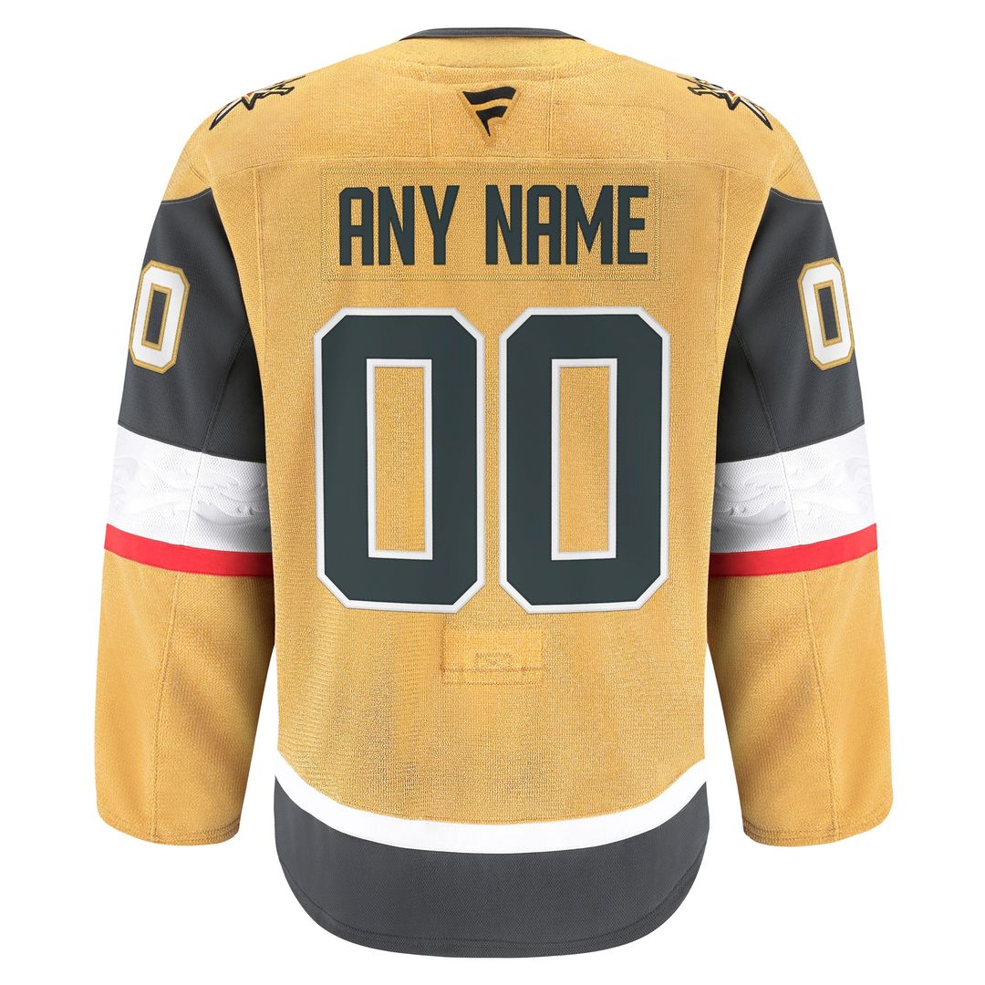 Vegas Golden Knights Fanatics Home Authentic Pro Custom Jersey - Gold