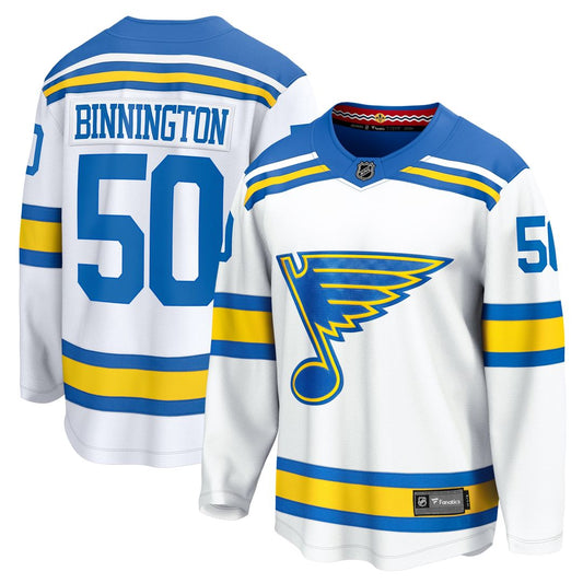 Jordan Binnington St. Louis Blues Fanatics Away Breakaway Player Jersey - White
